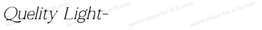 Quelity Light字体转换